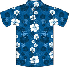 12336  Dye-Sub Hawaiian Polo Shirt