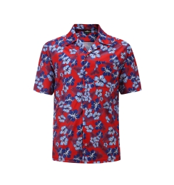 12501  Full Dye-Sub Hawaiian Floral Camp Shirt