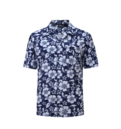 12502  Full Dye-Sub Hawaiian Floral Camp Shirt